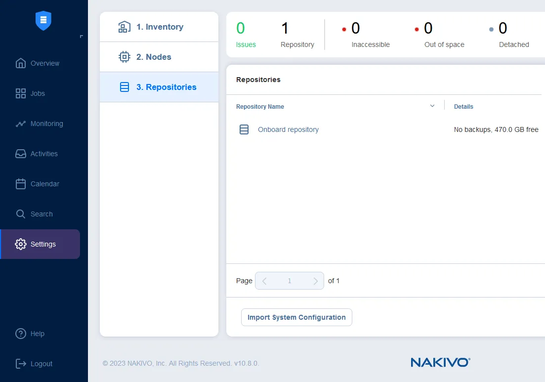 Configuring backup repositories