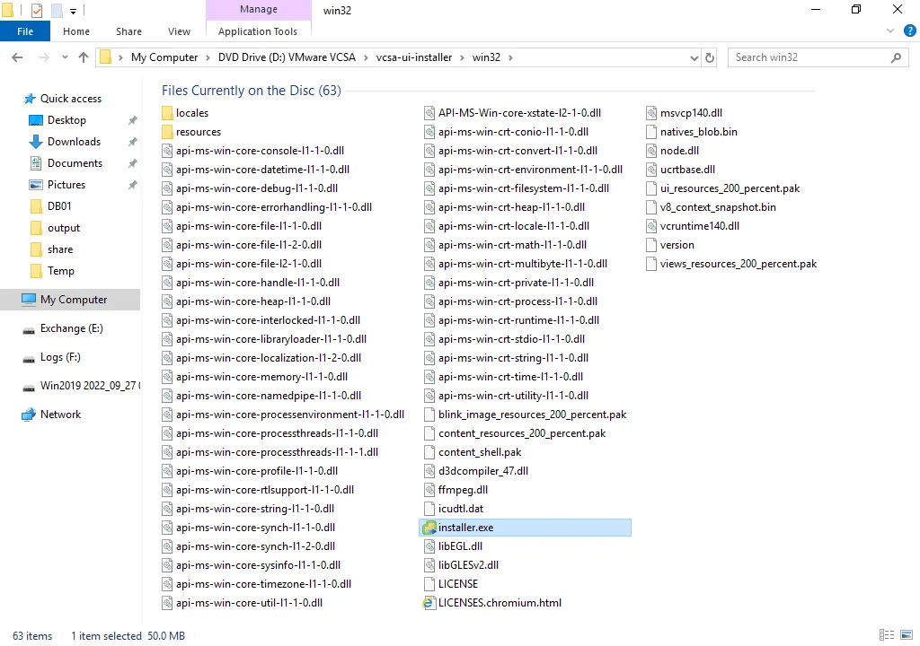 How to start VMware vCenter server installation