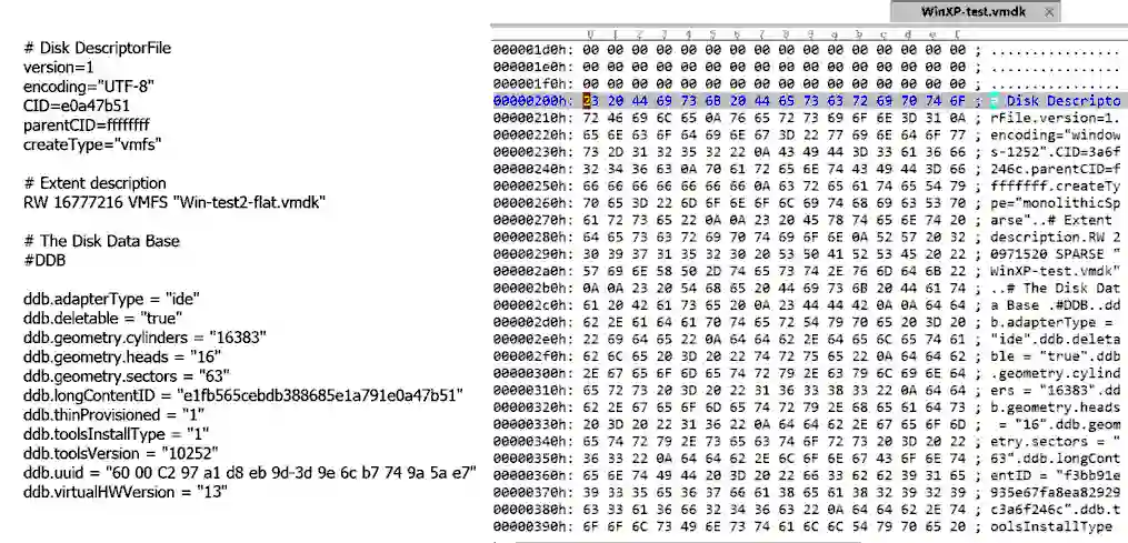 Standalone descriptor in ESXi format vs. built-in descriptor in Workstation format