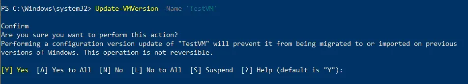 How to update VM Version in PowerShell
