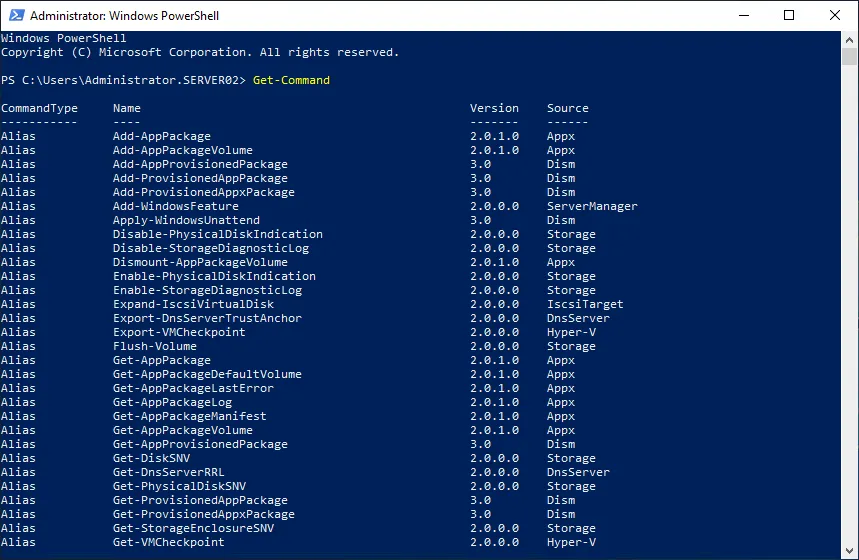 The Get-VM PowerShell cmdlet