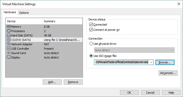 Mounting the ISO image manually on macOS
