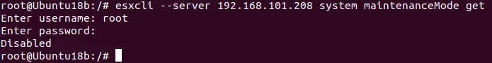 Entering a login and password to execute a command on an ESXi host remotely