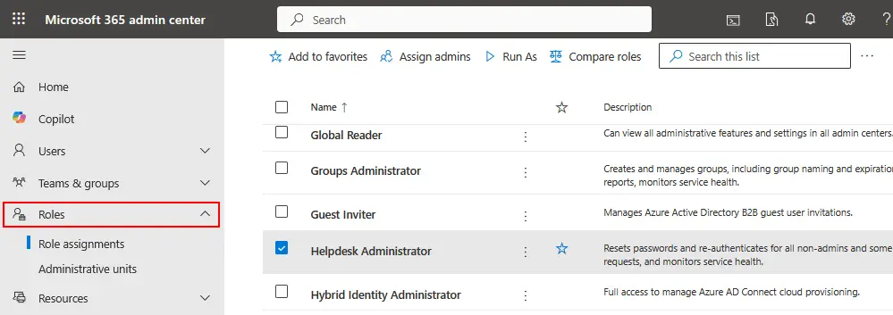 Managing Microsoft 365 admin roles