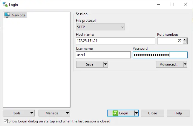 Accessing WinSCP