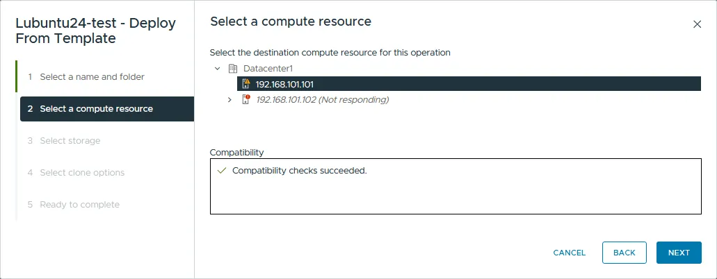 Selecting a compute resource