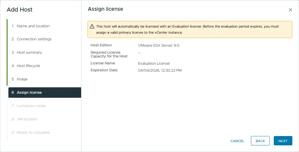 Selecting a VMware vSphere license